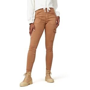 Spanx Brown Stretch Pull On Twill Slim Ankle Cargo Pant Size Large Style 20311Q